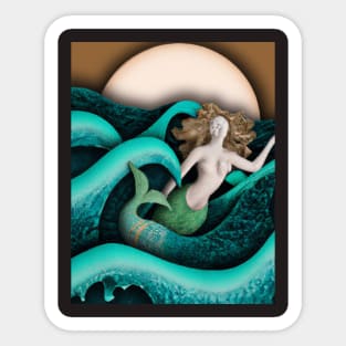The Mermaid art for sea lovers and ocean lovers who love the ocean and sea creatures Sticker
